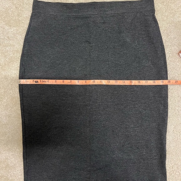Heather Gray Pencil Skirt - Picture 3 of 6